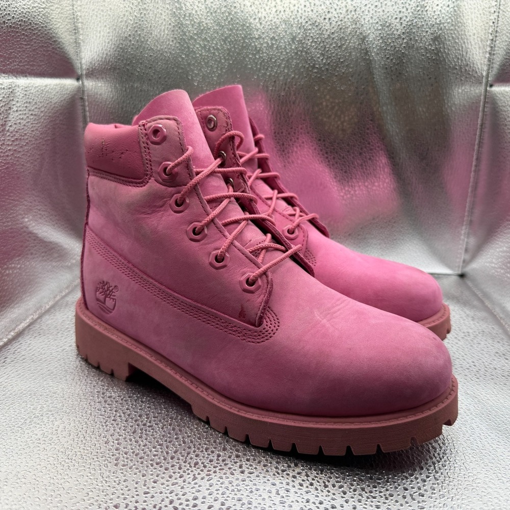 Size 5.5 Timberland Primaloft Pink Girls Premium Leather‎ Waterproof Boots A148W